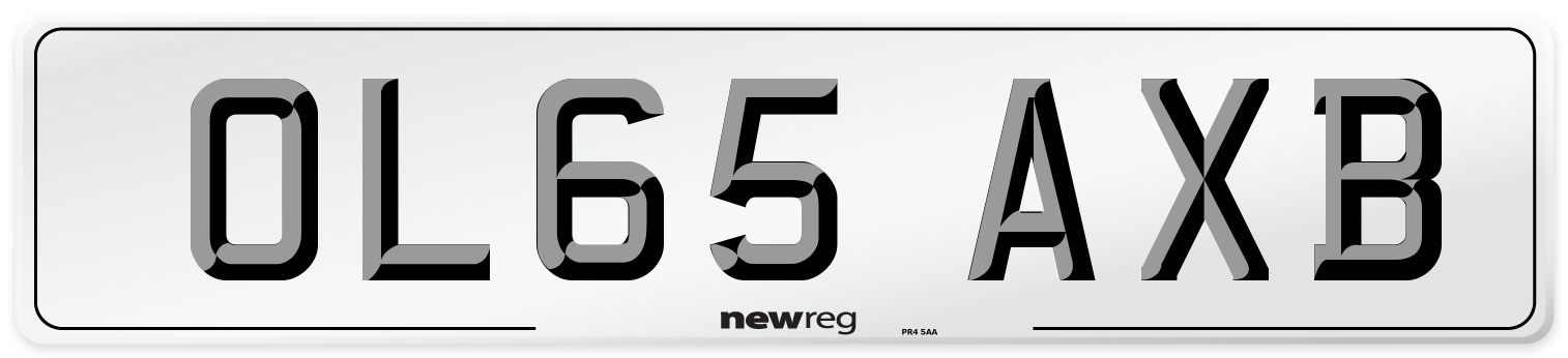 OL65 AXB Number Plate from New Reg